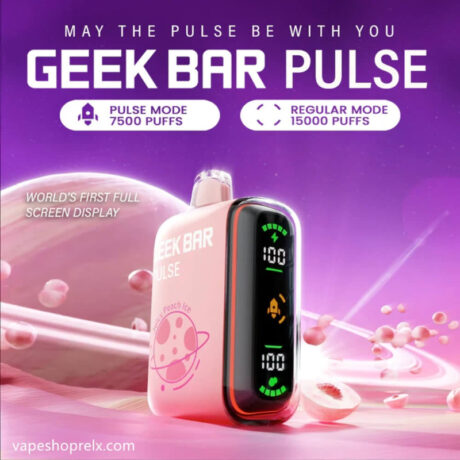 Geek Bar Pulse 15000口 小火箭|雙模式切換+全螢幕顯示|一次性電子煙首選-台灣現貨 3 Geek Bar Pulse 15000口 小火箭-粉色