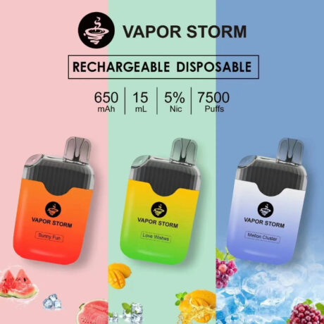 Vapor Storm 7500口 透明方艙電子煙|即吸即用 Pod 系統|15ml油倉 5%尼古丁鹽-台灣現貨 3 Vapor Storm 7500口 透明方艙電子煙---